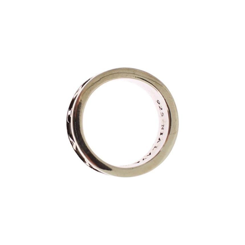 Nialaya Elegant Silver and Black Men's Sterling Ring Ring Nialaya Gray