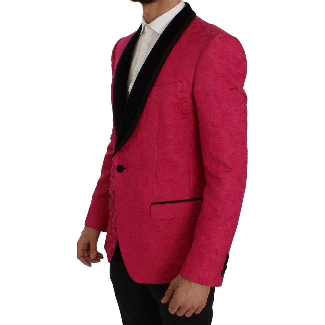 Dolce & Gabbana Floral Brocade Single-Breasted Blazer Dolce & Gabbana Brown