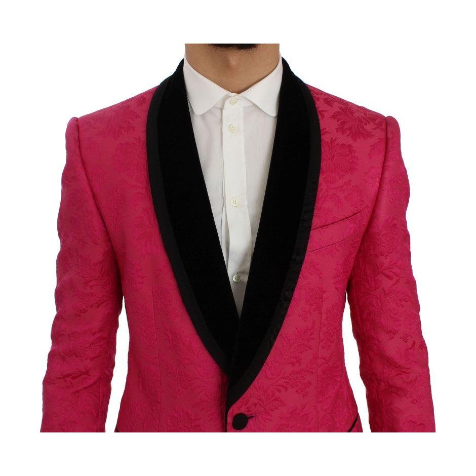 Dolce & Gabbana Floral Brocade Single-Breasted Blazer Dolce & Gabbana Brown