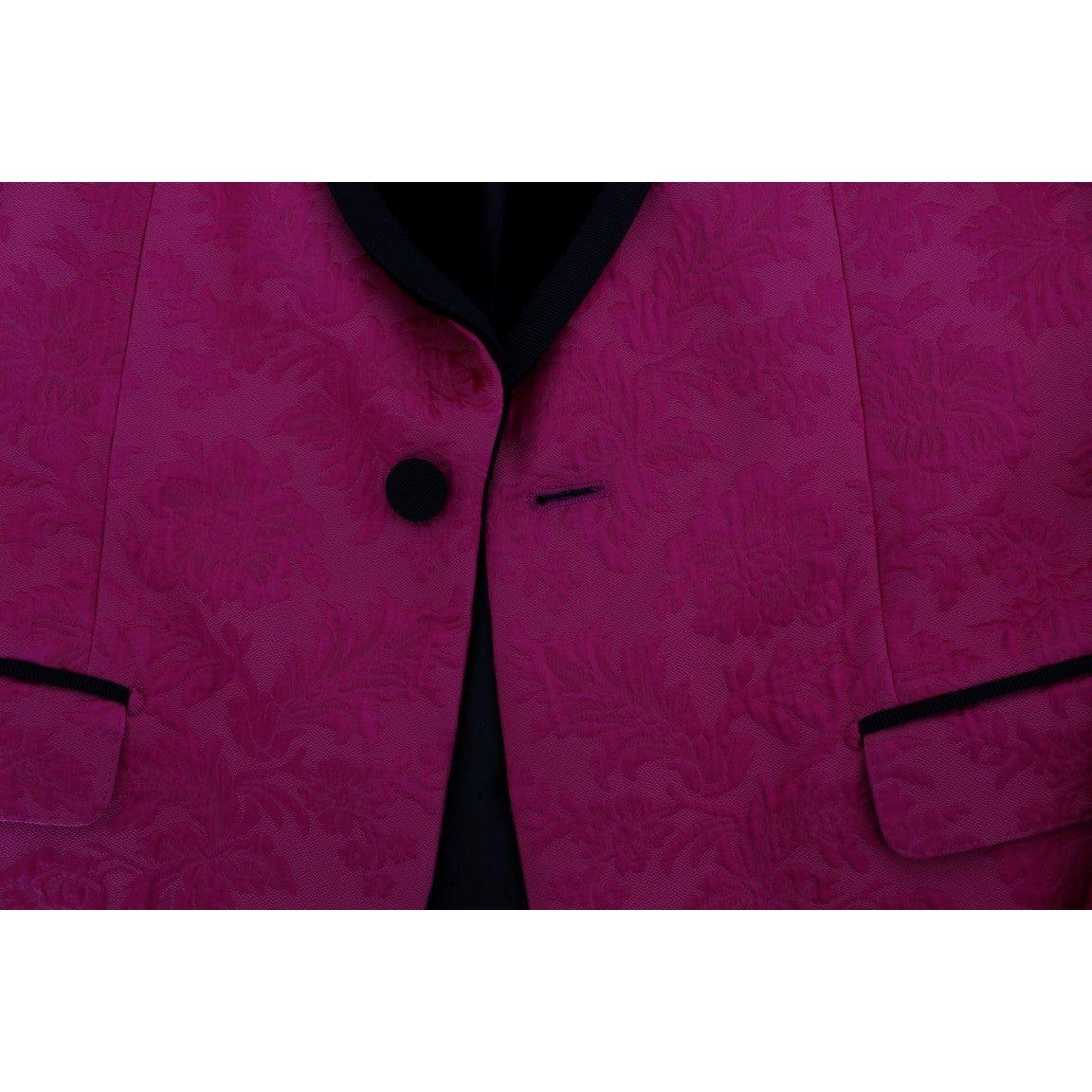 Dolce & Gabbana Floral Brocade Single-Breasted Blazer Dolce & Gabbana Brown