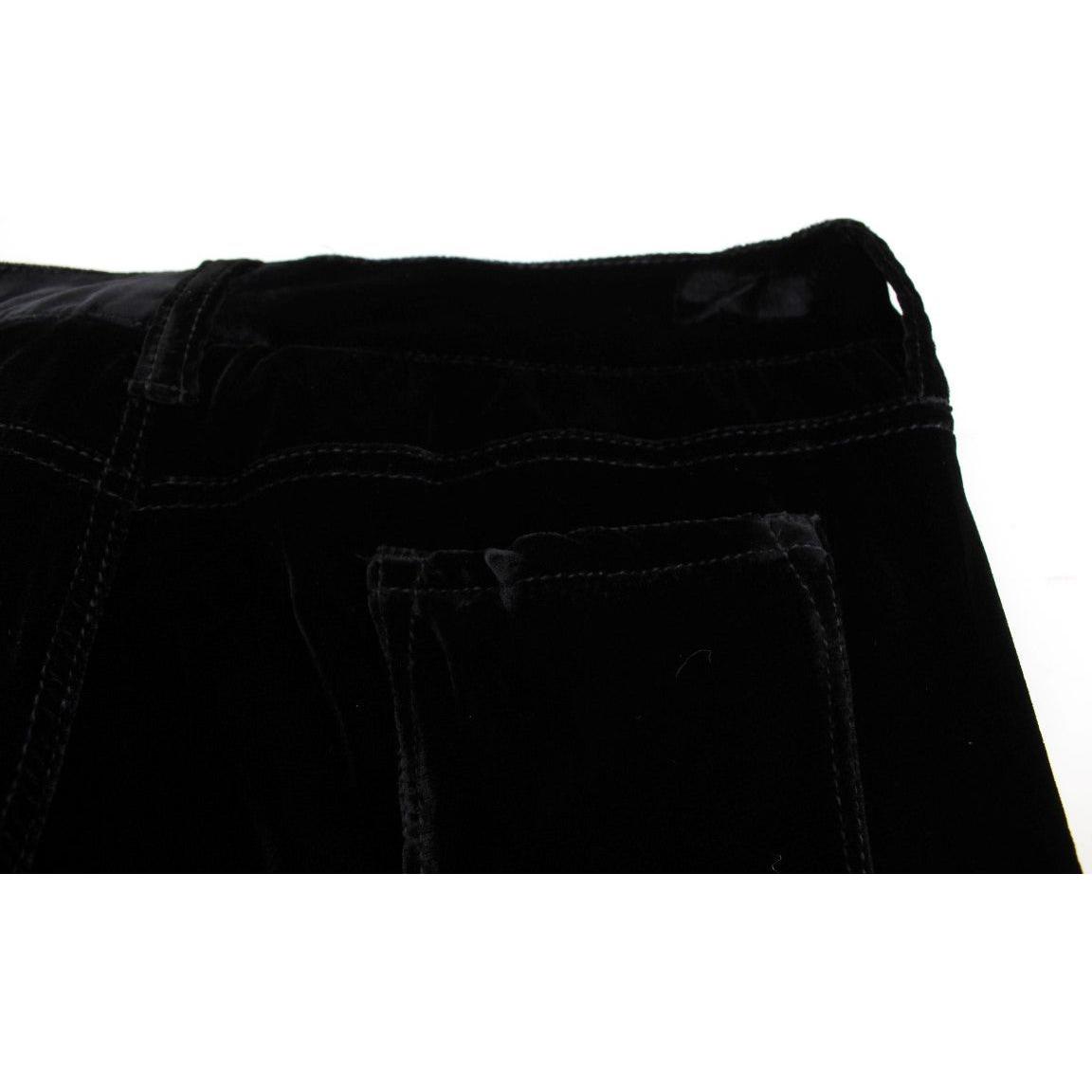 Ermanno Scervino Elegant Black Slim Fit Trousers Ermanno Scervino Black