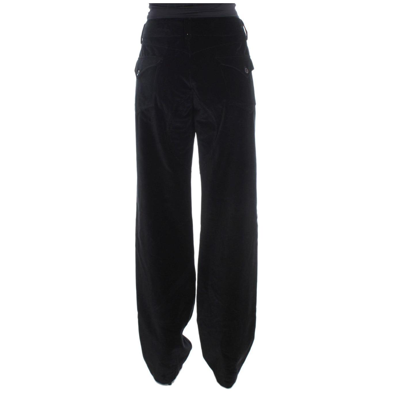 Ermanno Scervino Chic Black Straight Fit Cotton Jeans Jeans & Pants Ermanno Scervino Black