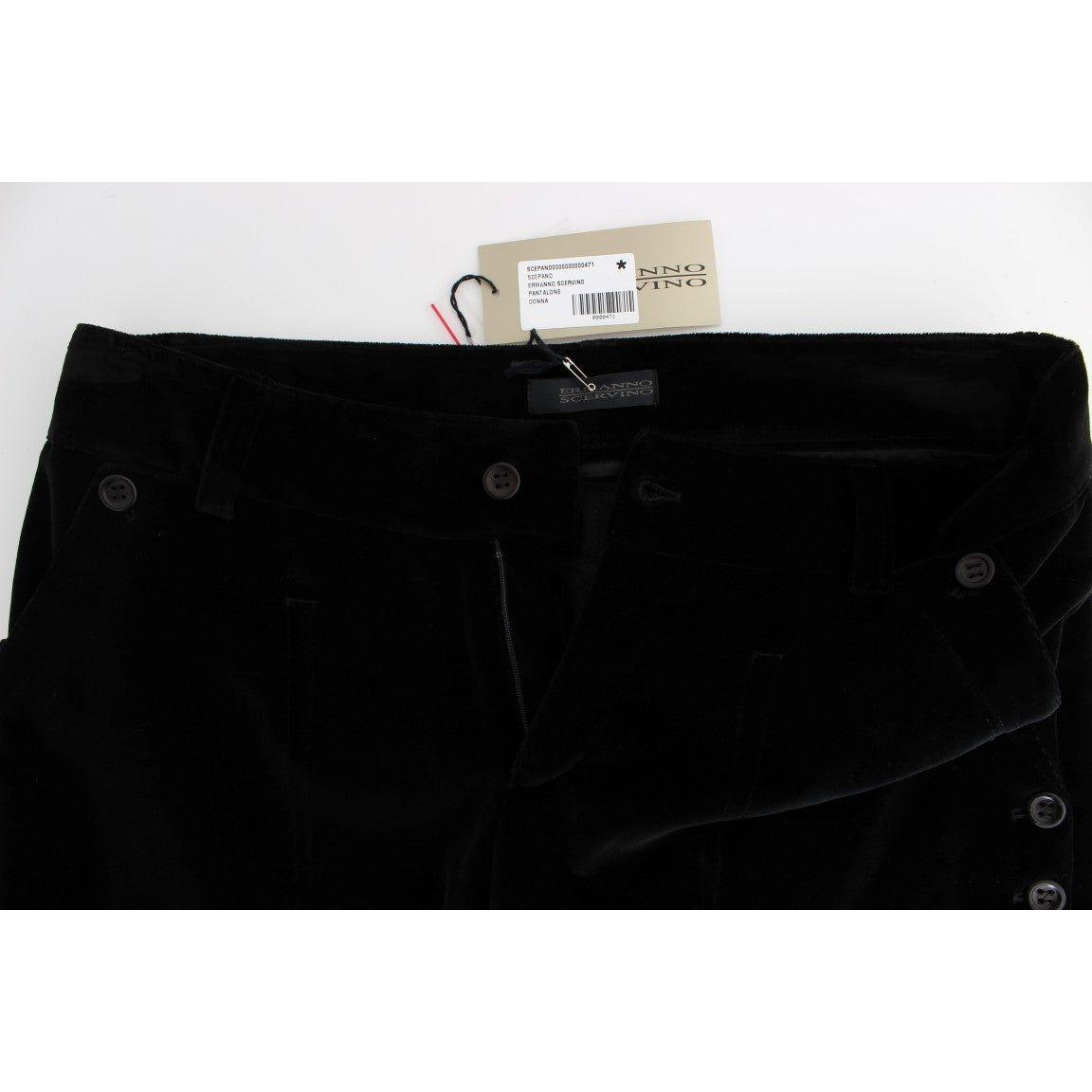 Ermanno Scervino Chic Black Straight Fit Cotton Jeans Jeans & Pants Ermanno Scervino Black