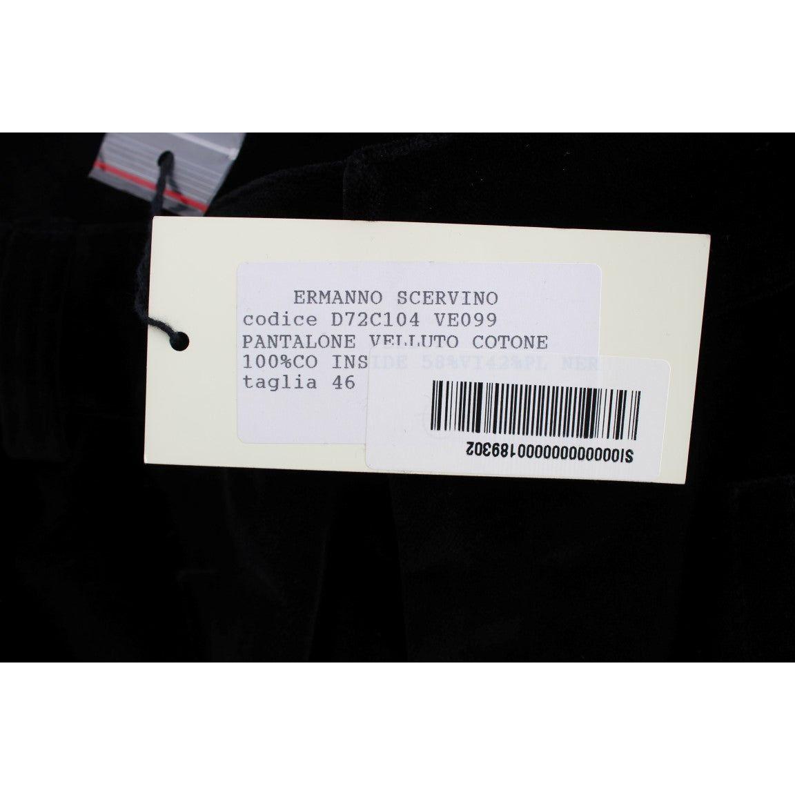 Ermanno Scervino Chic Black Straight Fit Cotton Jeans Jeans & Pants Ermanno Scervino Light Gray