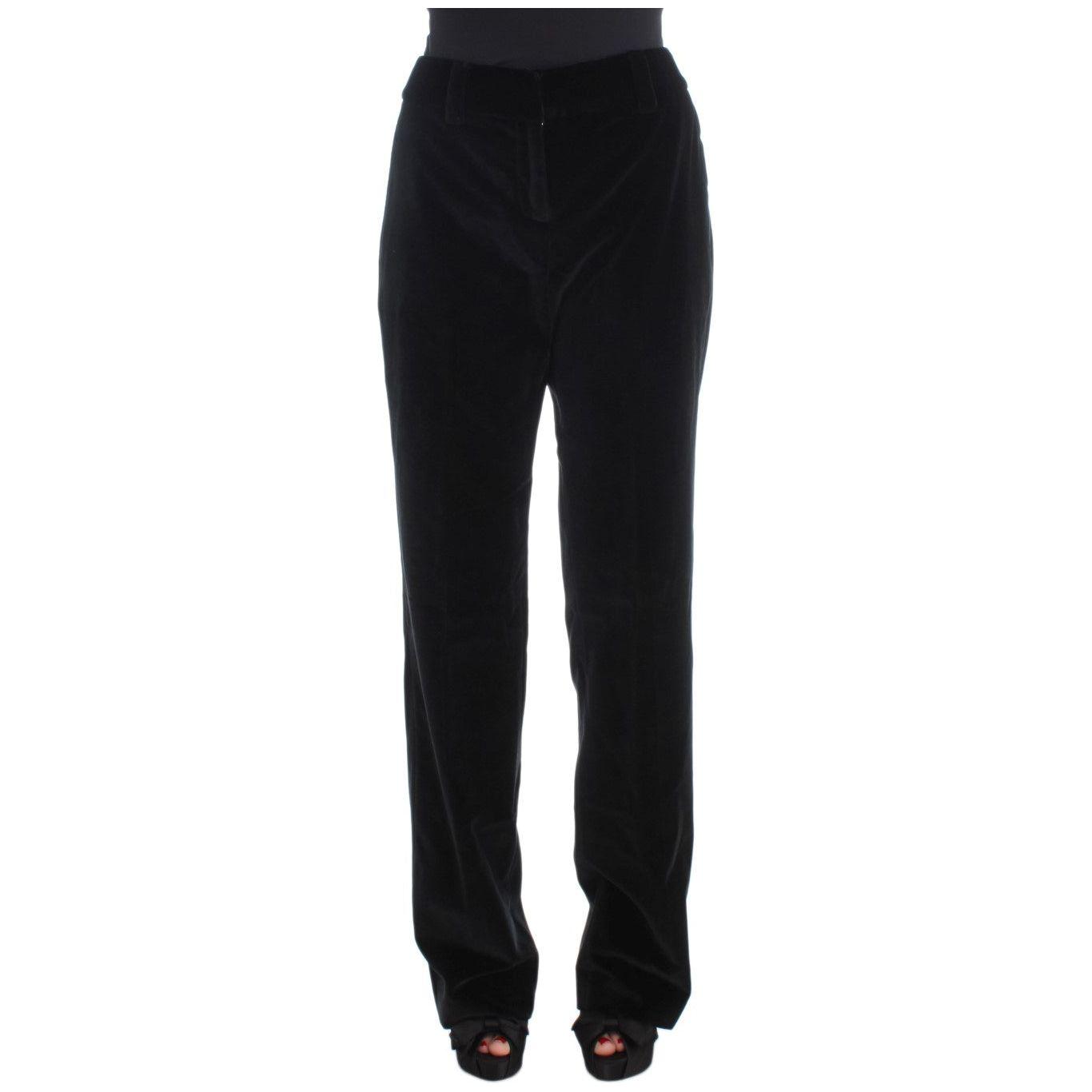 Ermanno Scervino Elegant Black Straight Fit Jeans Jeans & Pants Ermanno Scervino Black