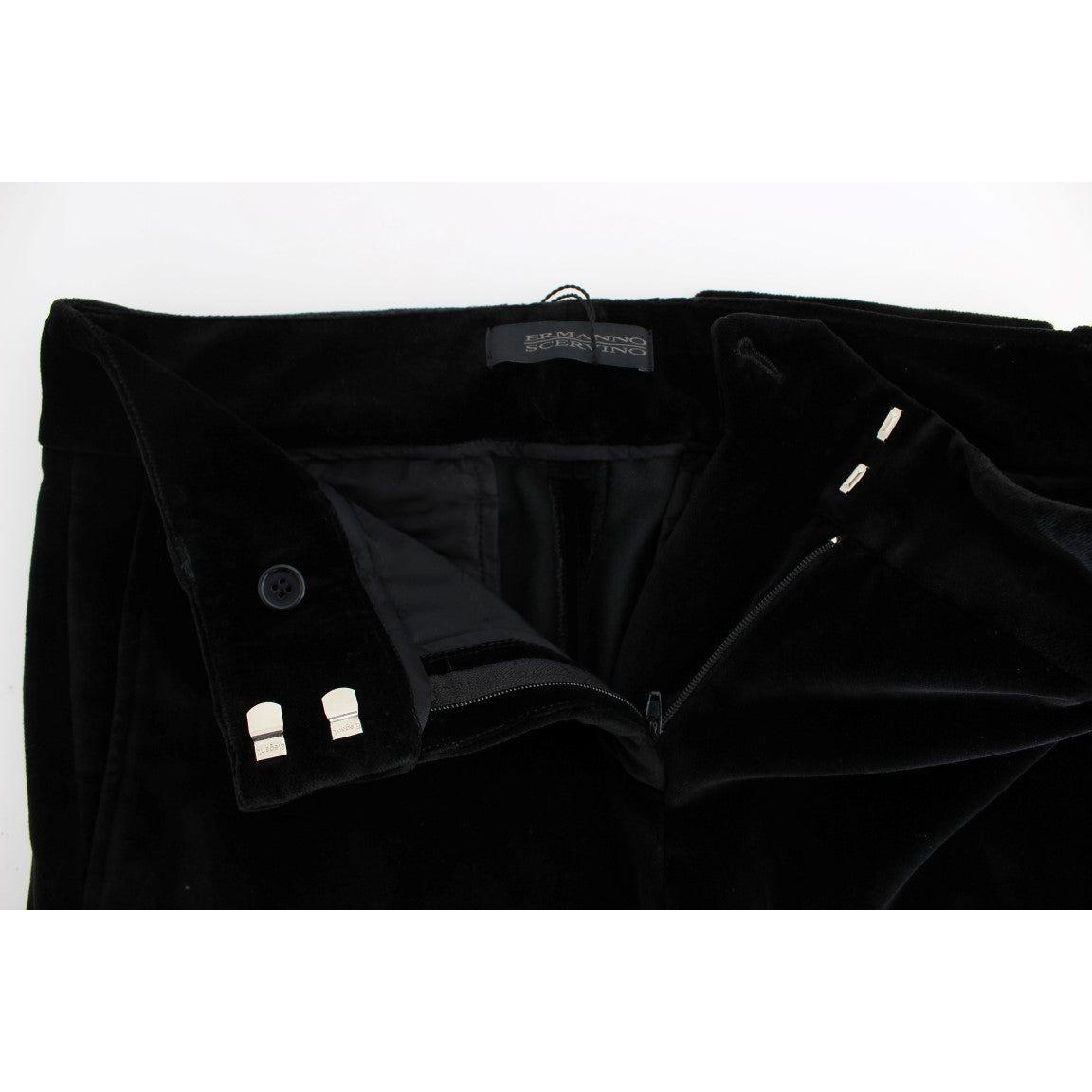 Ermanno Scervino Elegant Black Straight Fit Jeans Jeans & Pants Ermanno Scervino White Smoke