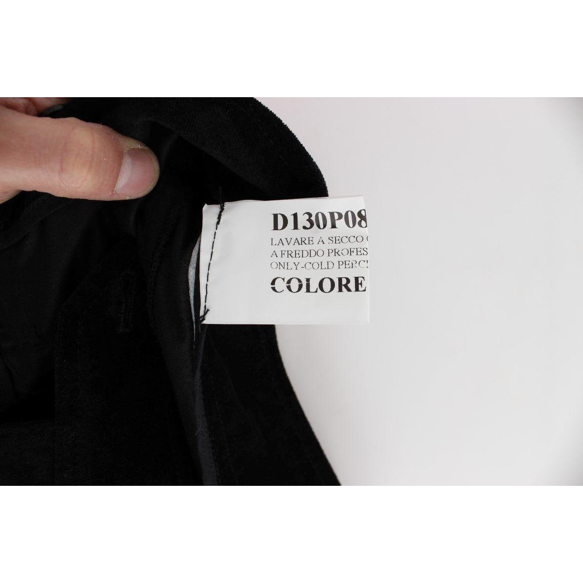Ermanno Scervino Chic Black Wide Leg Cotton Jeans Jeans & Pants Ermanno Scervino Light Gray