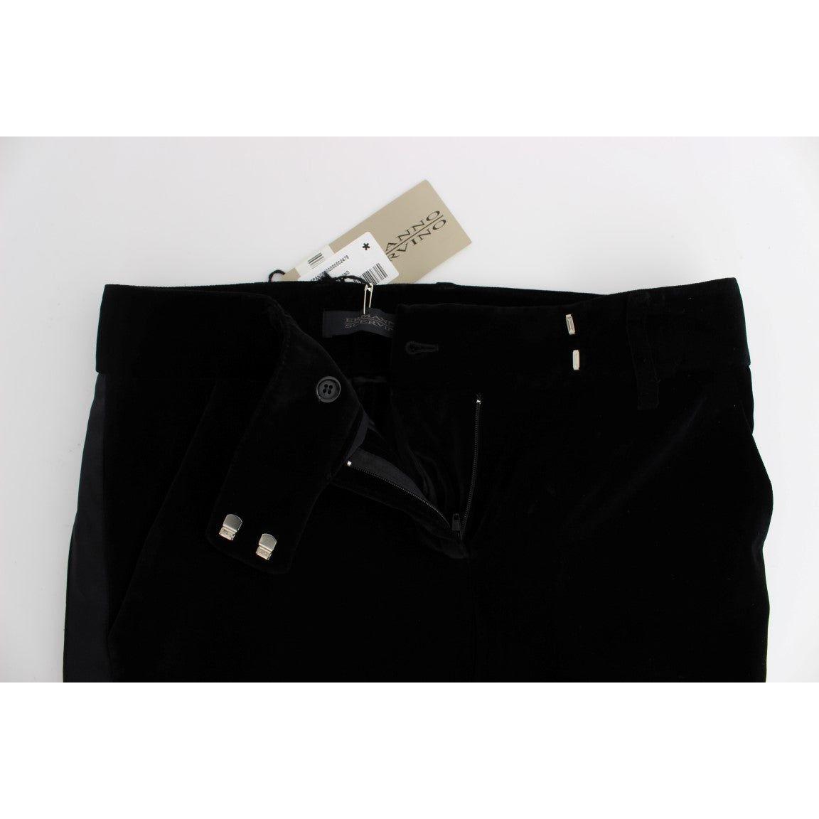 Ermanno Scervino Elegant Black Wide Leg Silk Blend Pants Jeans & Pants Ermanno Scervino Light Gray