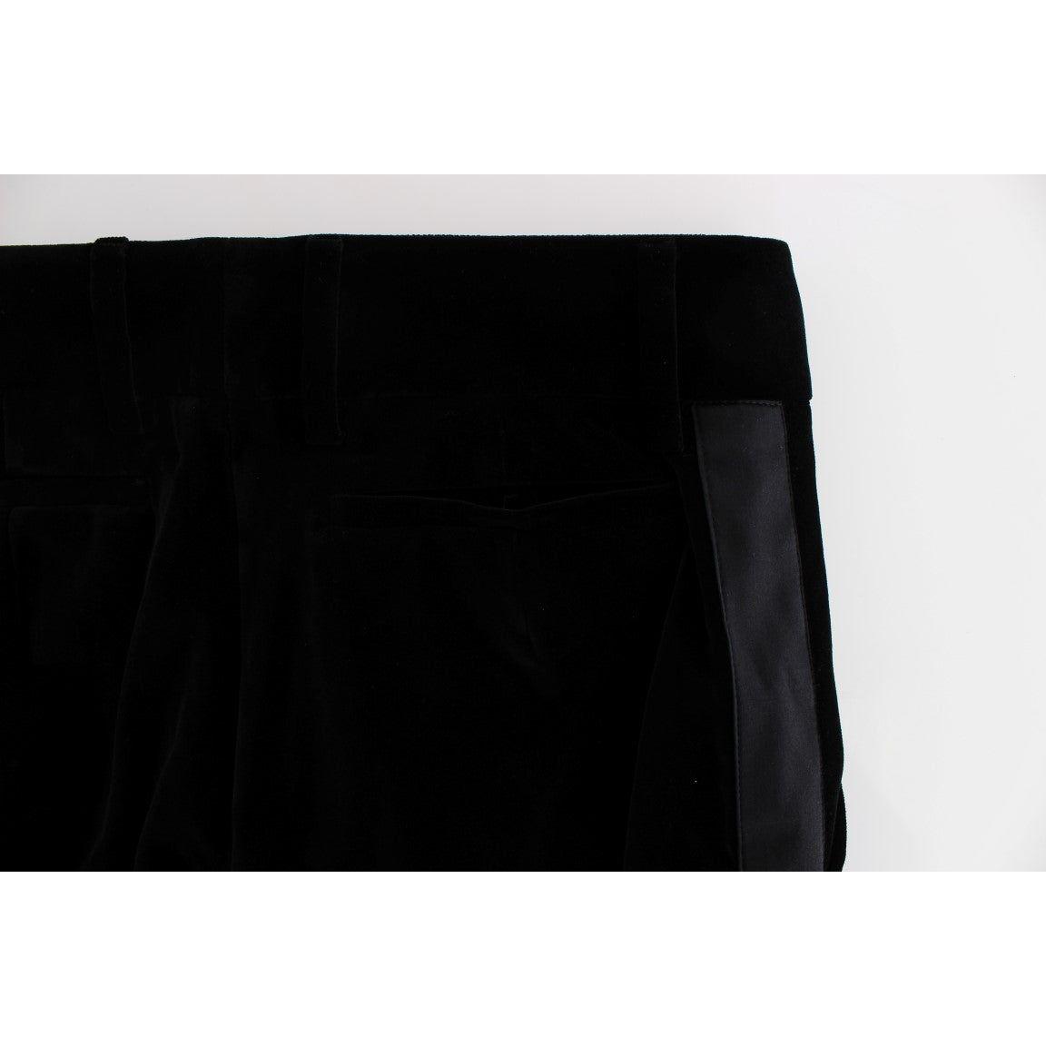 Ermanno Scervino Elegant Black Wide Leg Silk Blend Pants Jeans & Pants Ermanno Scervino Black