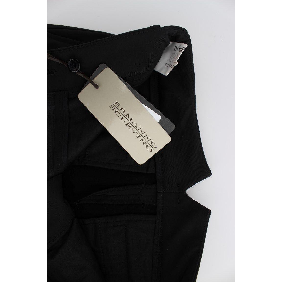 Ermanno Scervino Elegant Cropped Capri Pants in Black Jeans & Pants Ermanno Scervino Black