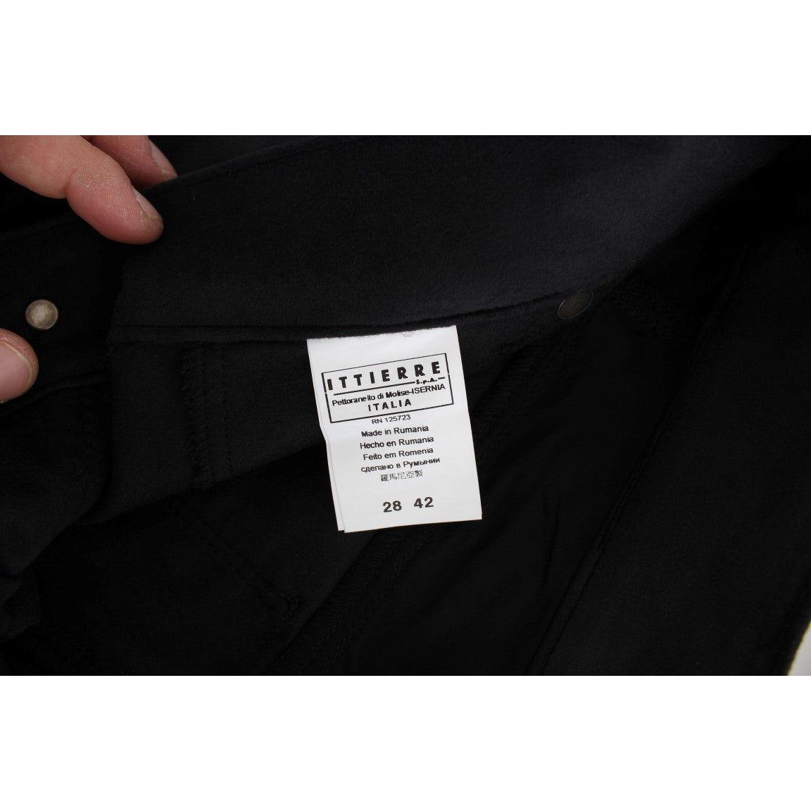 Ermanno Scervino Chic Black Regular Fit Trousers Jeans & Pants Ermanno Scervino Black
