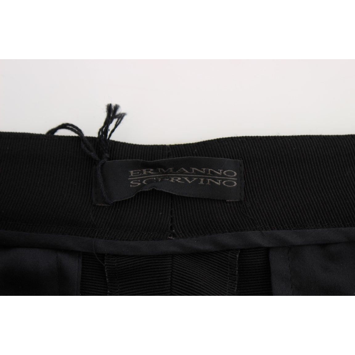 Ermanno Scervino Chic Black Wide Leg Silk Blend Jeans Jeans & Pants Ermanno Scervino Black