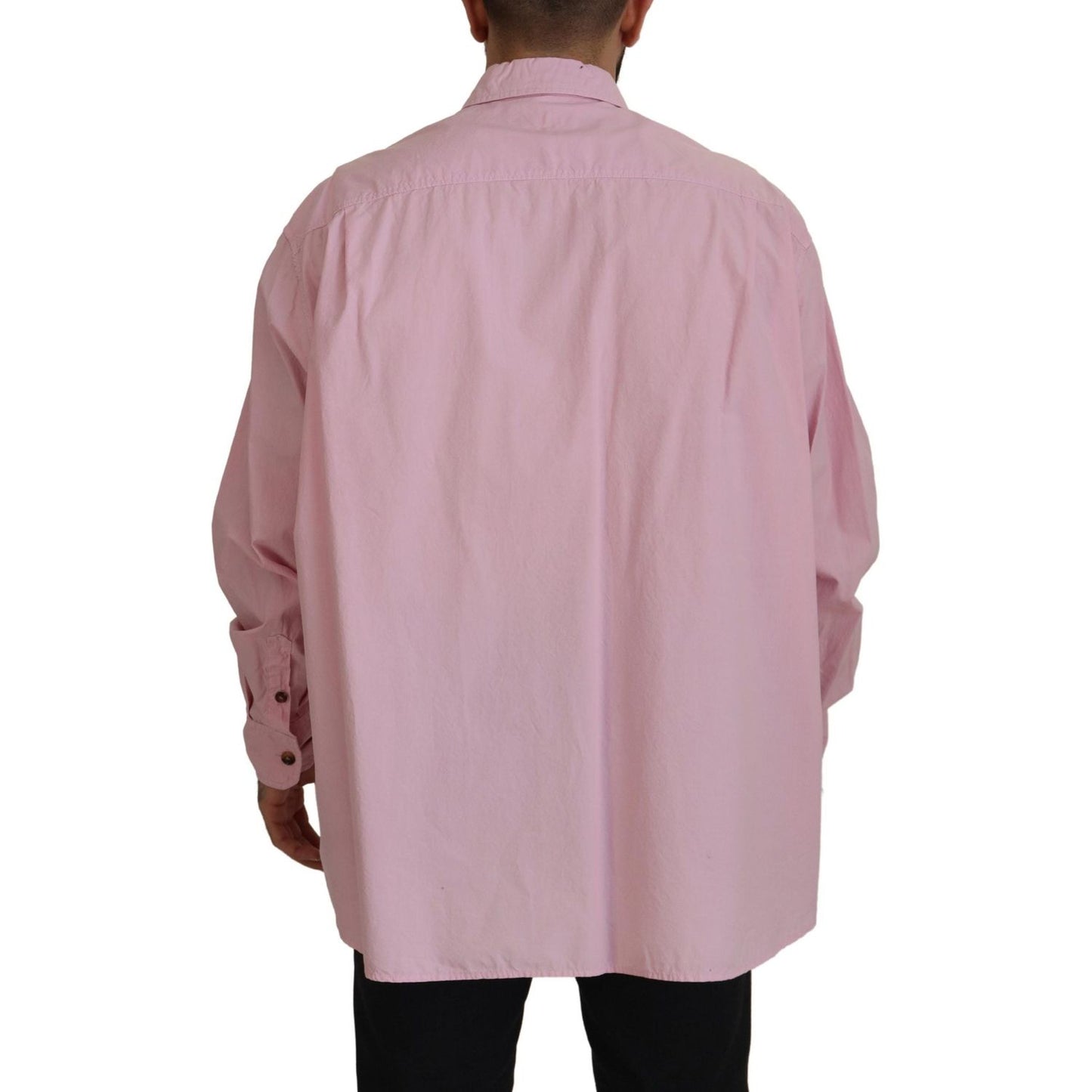 Dolce & Gabbana Elegant Pink Casual Cotton Shirt Dolce & Gabbana Rosy Brown