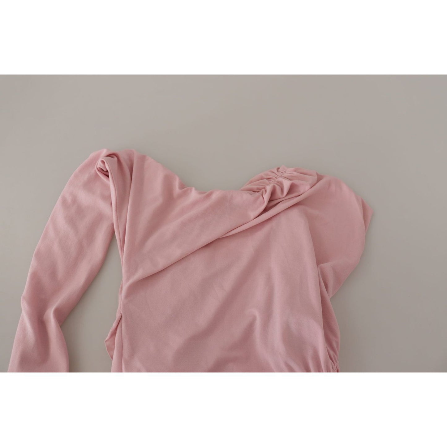 Dolce & Gabbana Elegant Pink One Shoulder Bodycon Dress Dolce & Gabbana Rosy Brown