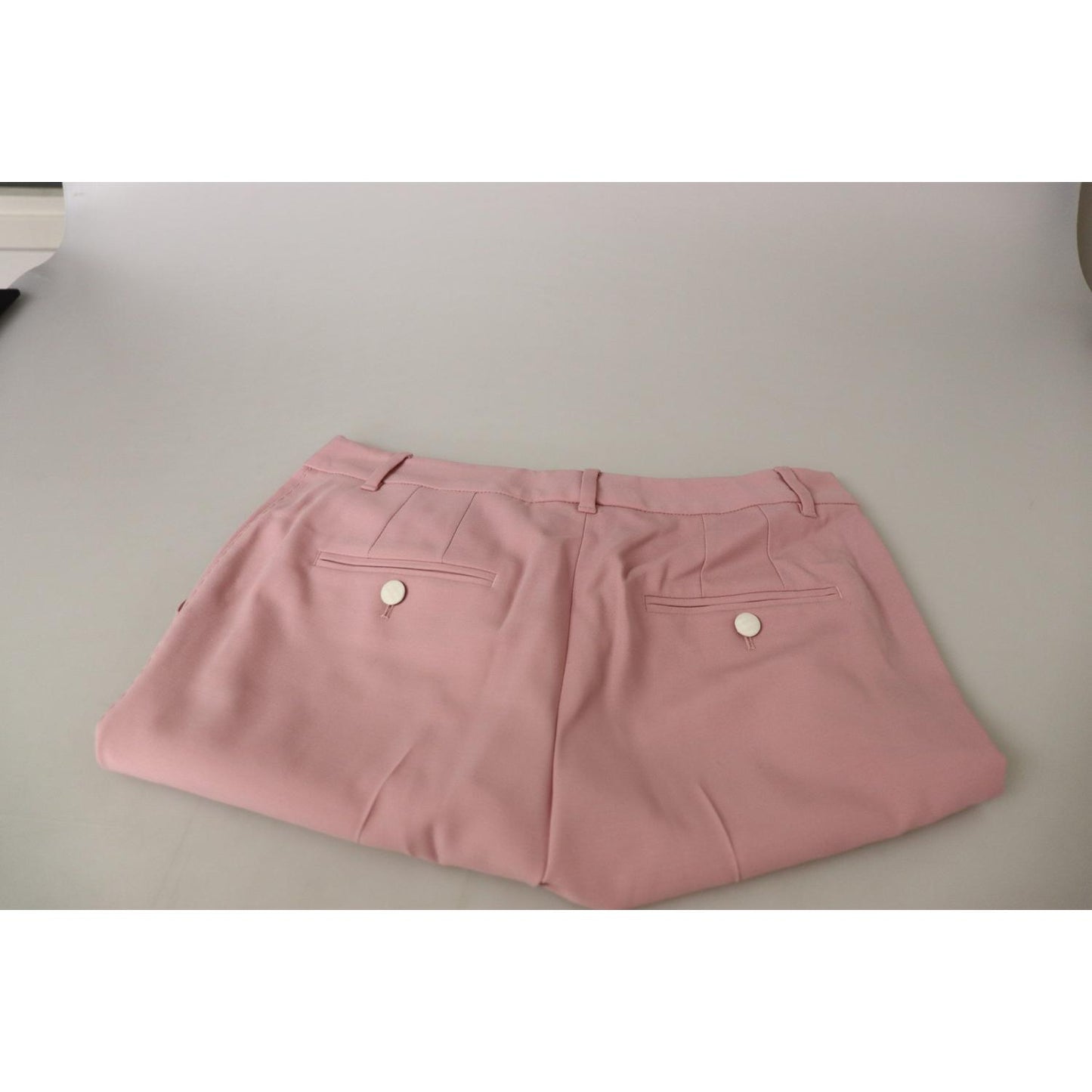 Dolce & Gabbana Chic MidWaist Virgin Wool Pink Pants Dolce & Gabbana Rosy Brown