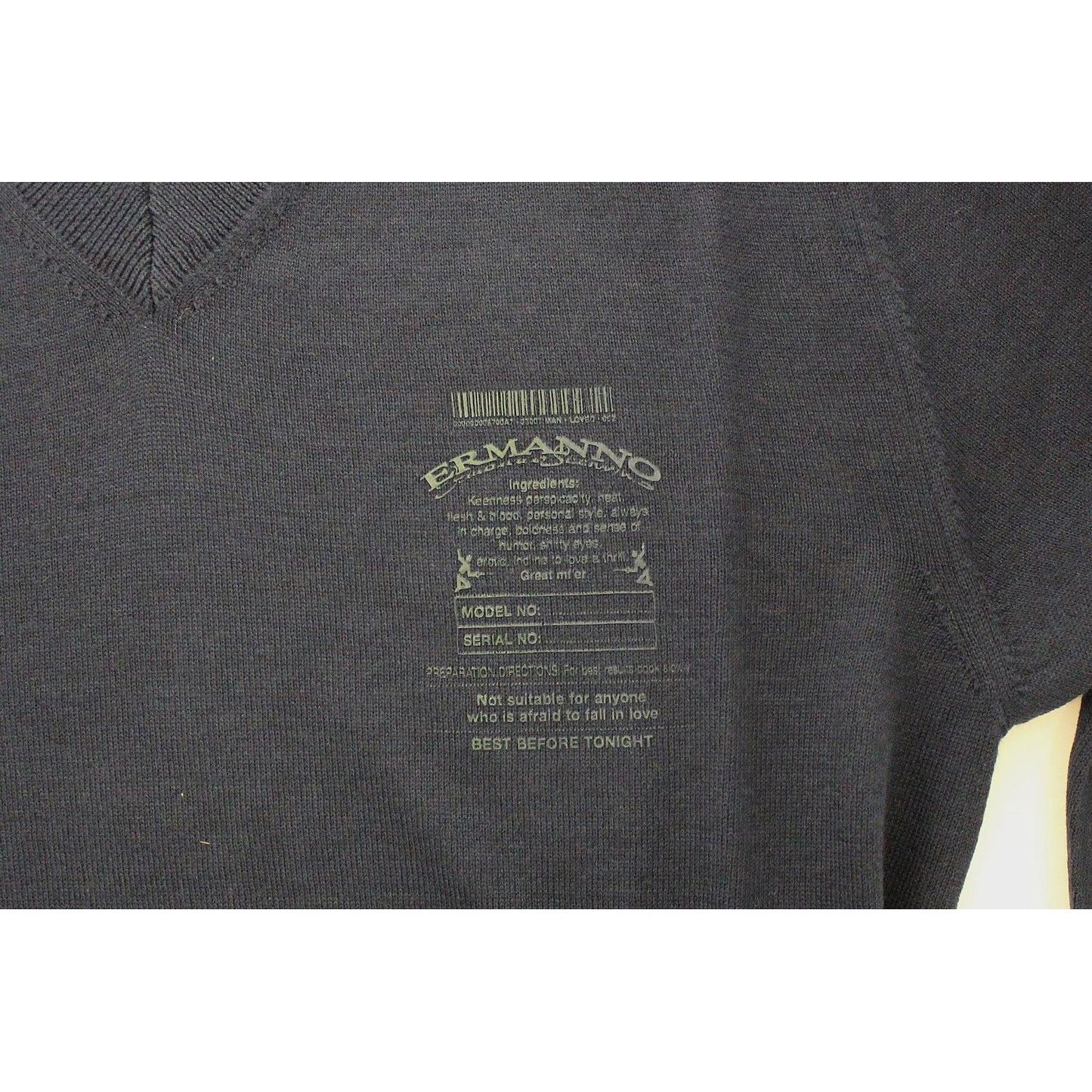 Ermanno Scervino Elegant Blue V-Neck Wool Blend Pullover Ermanno Scervino Dark Slate Gray
