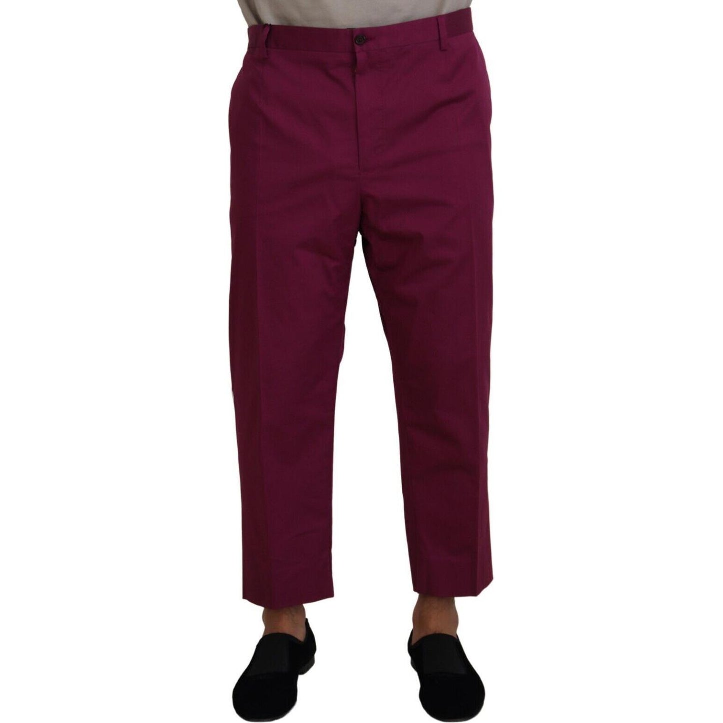 Dolce & Gabbana Elegant Magenta Cotton Stretch Pants Dolce & Gabbana Dark Slate Gray