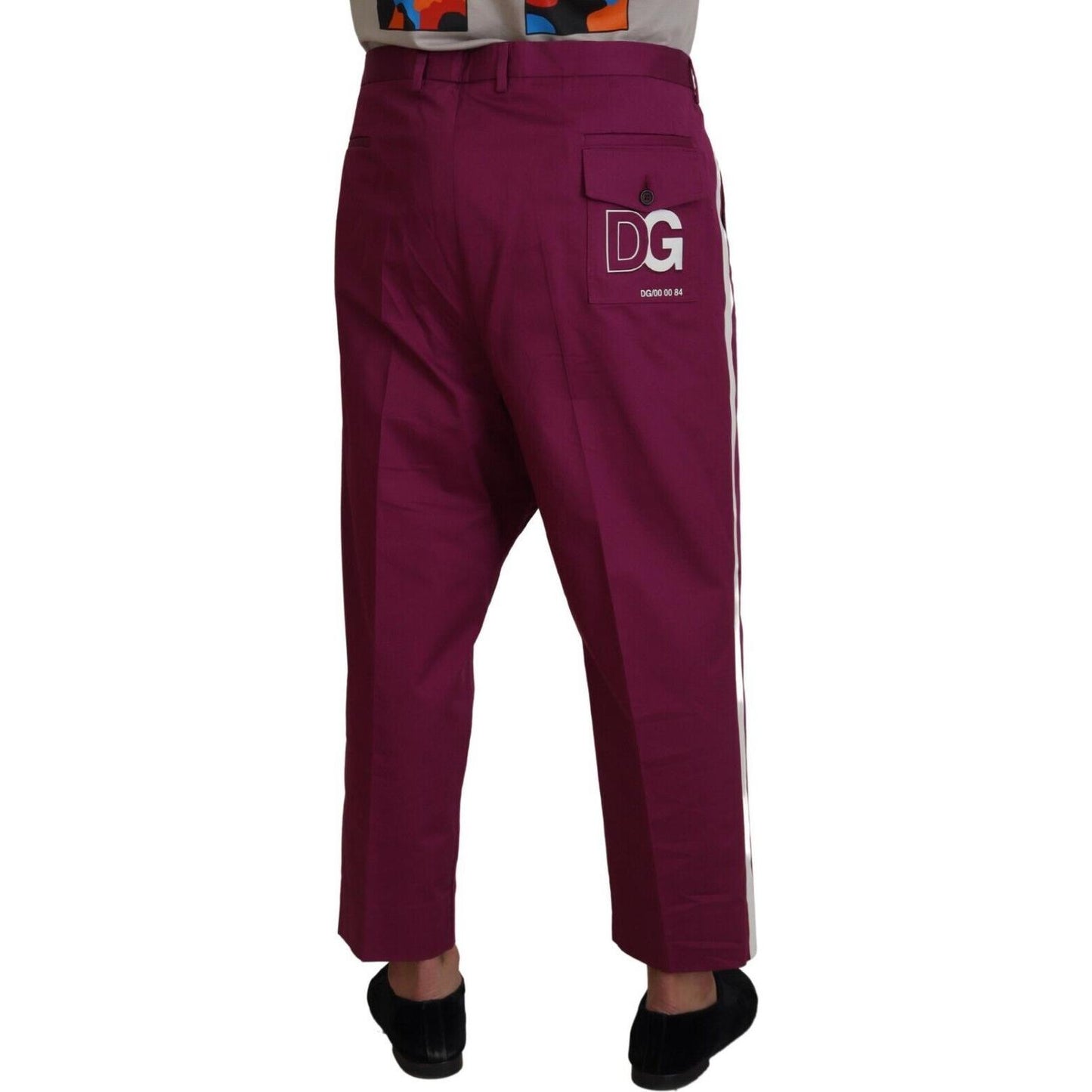 Dolce & Gabbana Elegant Magenta Cotton Stretch Pants Dolce & Gabbana Dark Slate Gray