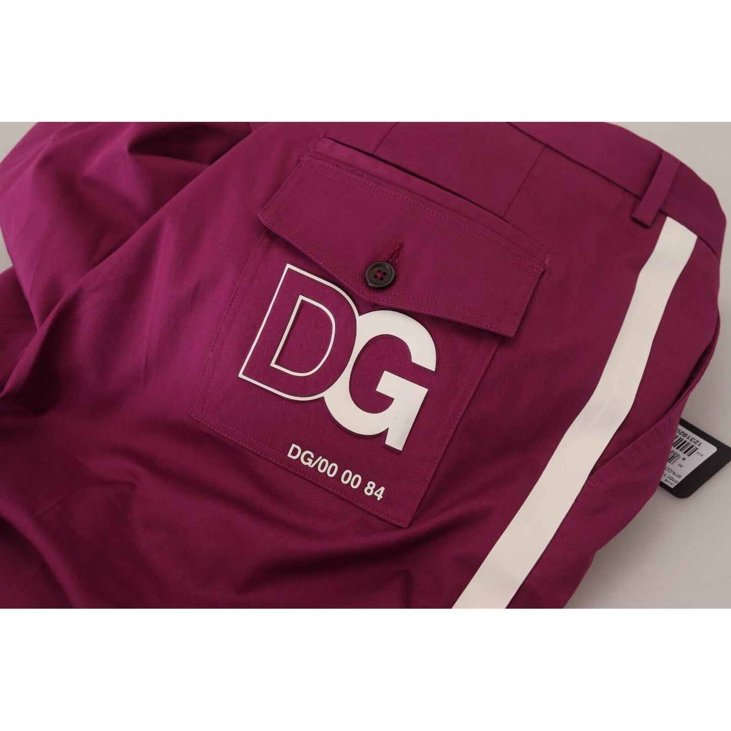 Dolce & Gabbana Elegant Magenta Cotton Stretch Pants Dolce & Gabbana Brown