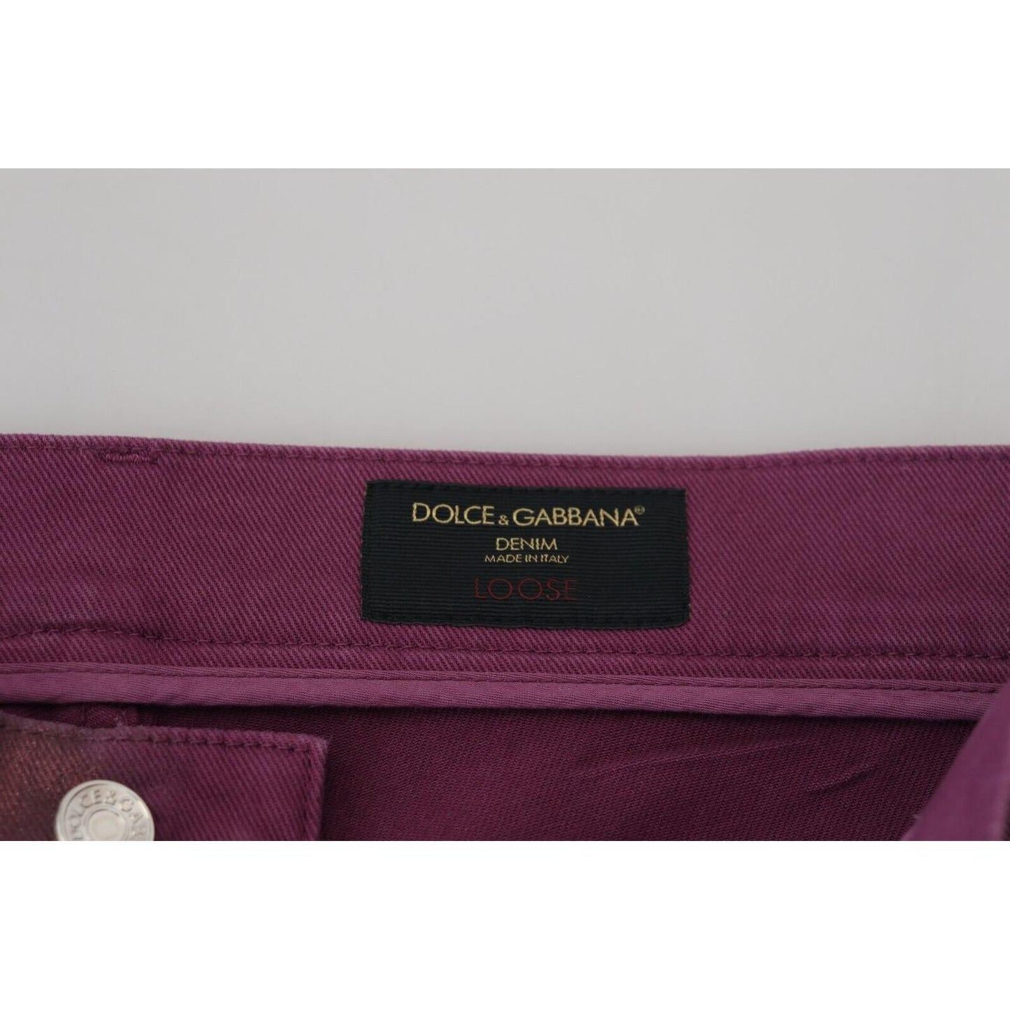 Dolce & Gabbana Elegant Magenta Cotton Trousers Dolce & Gabbana Gray