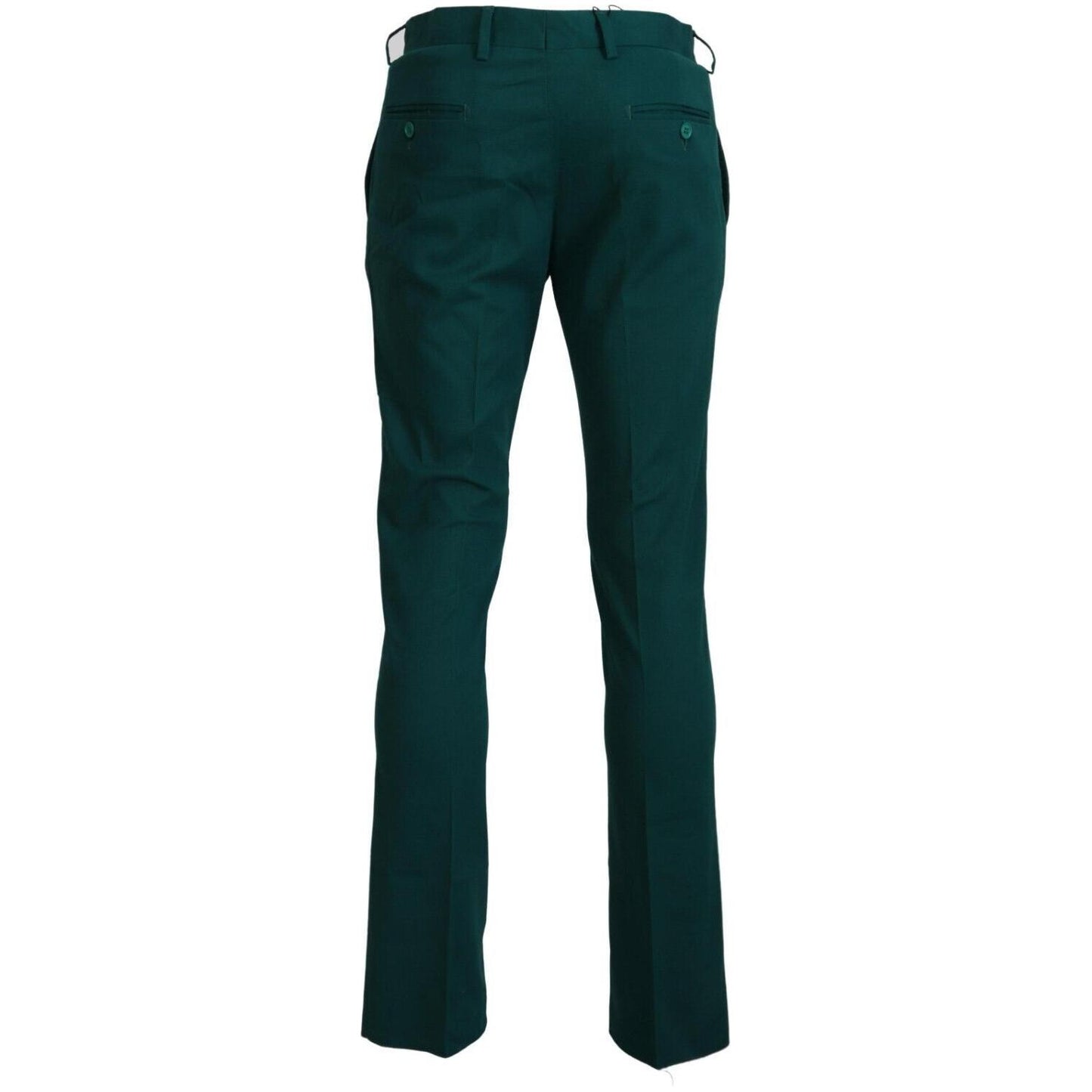 BENCIVENGA Elegantly Tailored Green Pure Cotton Pants BENCIVENGA Dark Slate Gray