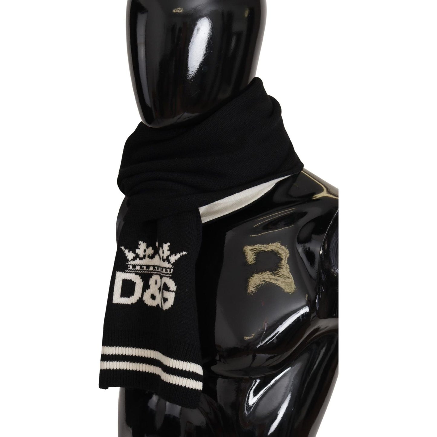 Dolce & Gabbana Elegant Cashmere Men's Scarf Wrap Dolce & Gabbana Black