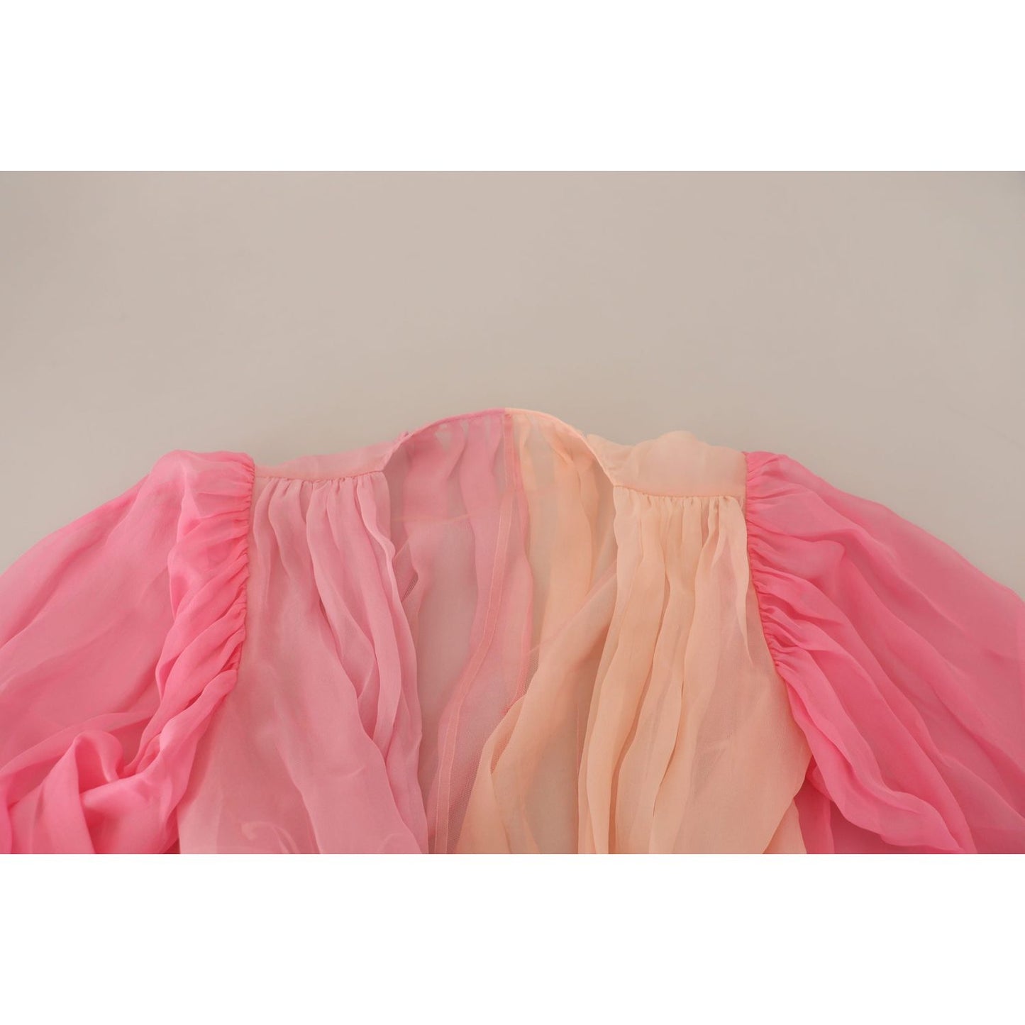 Dolce & Gabbana Silk V-Neckline Wrap Blouse in Pink Dolce & Gabbana Rosy Brown