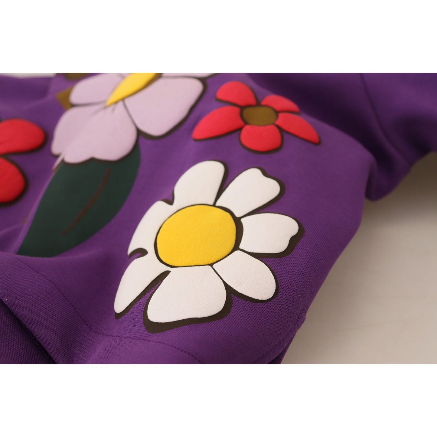 Dolce & Gabbana Elegant Purple Floral Pullover Sweater Dolce & Gabbana Dark Slate Gray