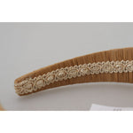 Dolce & Gabbana Exquisite Beige Viscose Diadem Headband Dolce & Gabbana Dark Gray