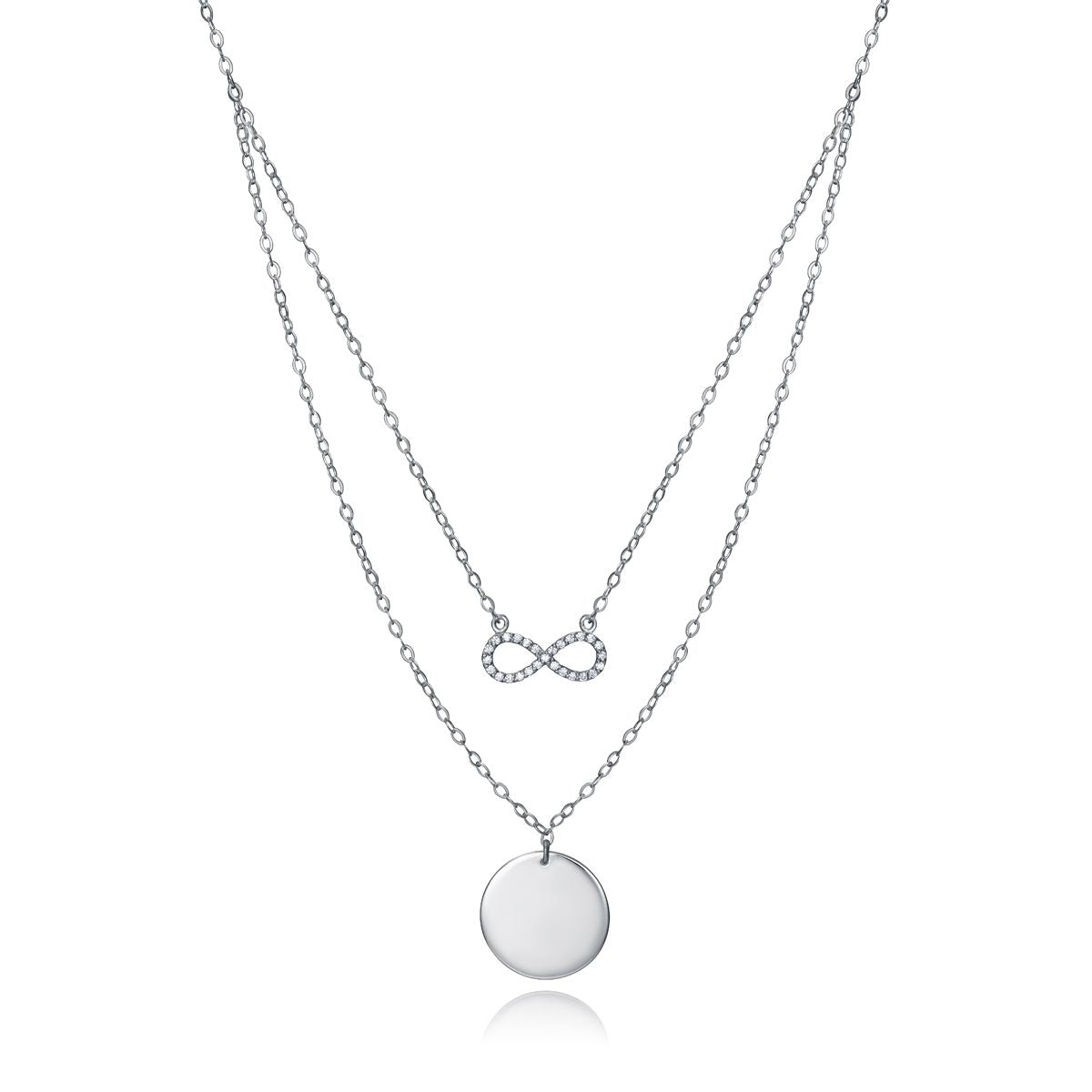 VICEROY JEWELS Mod. 4087C000-00 silver necklace with quartz movement and official packaging, designed for ladies.