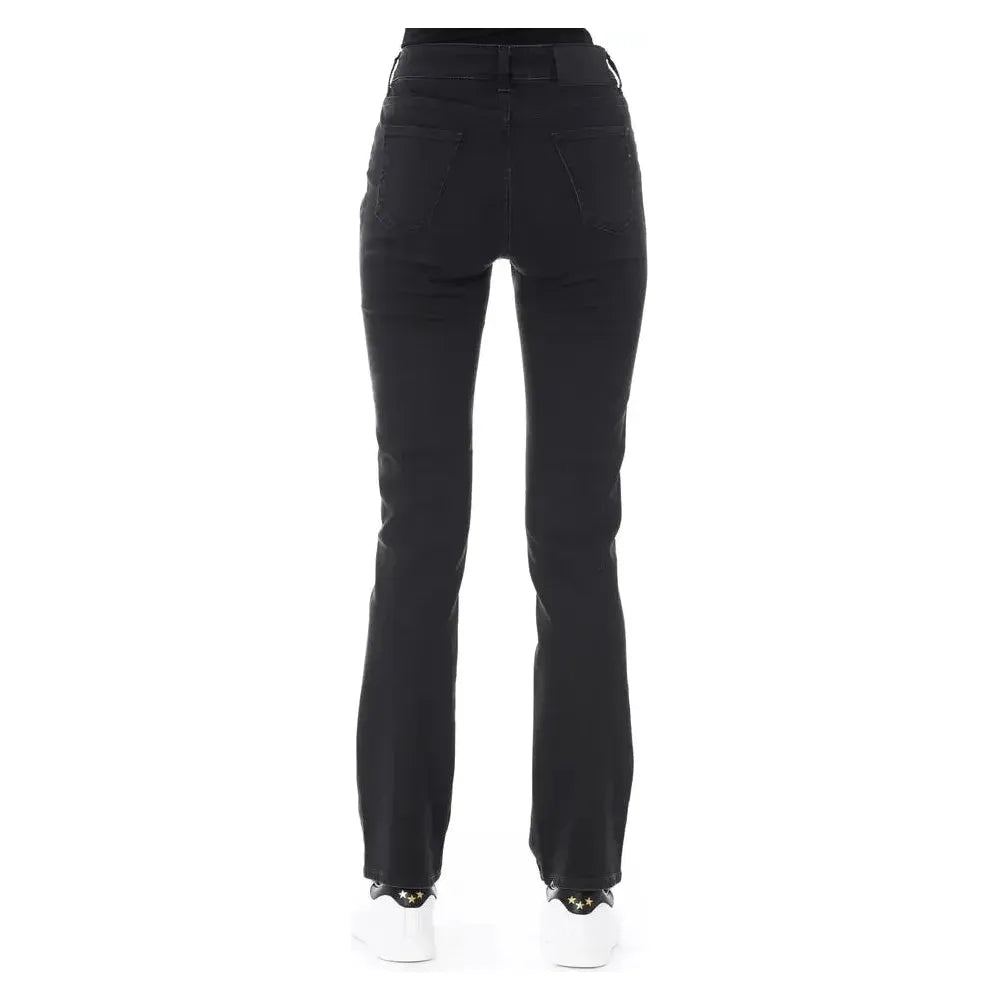 Baldinini Trend Black Cotton Women Jeans Baldinini Trend Dark Slate Gray