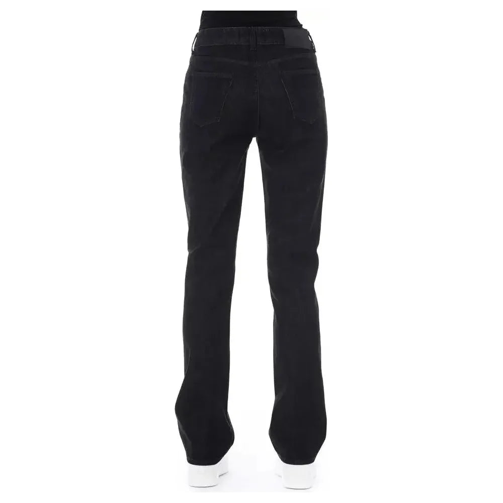Baldinini Trend Black Cotton Women Jeans Baldinini Trend Black