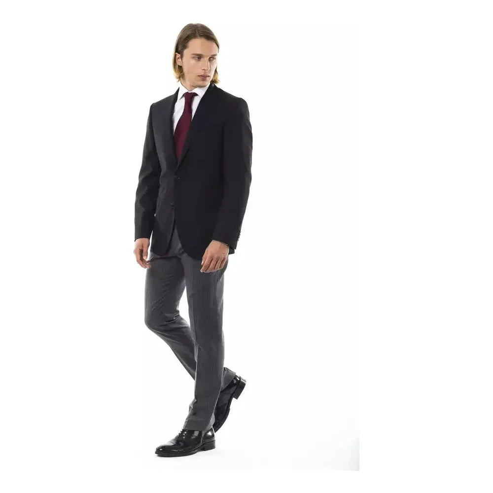 Uominitaliani Black Wool Men's Blazer Uominitaliani Dark Slate Gray
