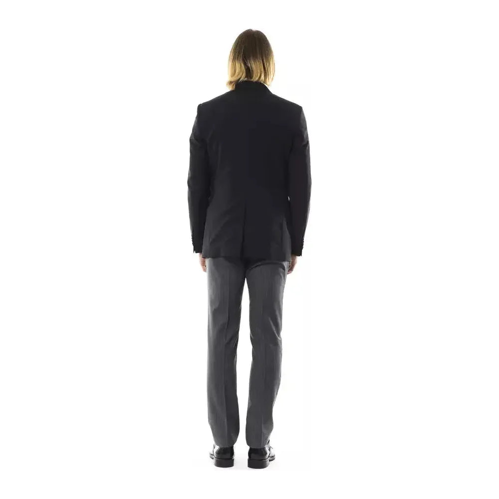 Uominitaliani Black Wool Men's Blazer Uominitaliani Dark Slate Gray
