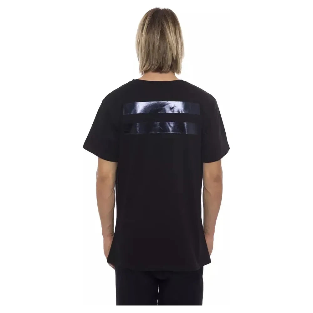 Nicolo Tonetto Black Cotton Men T-Shirt Nicolo Tonetto Black