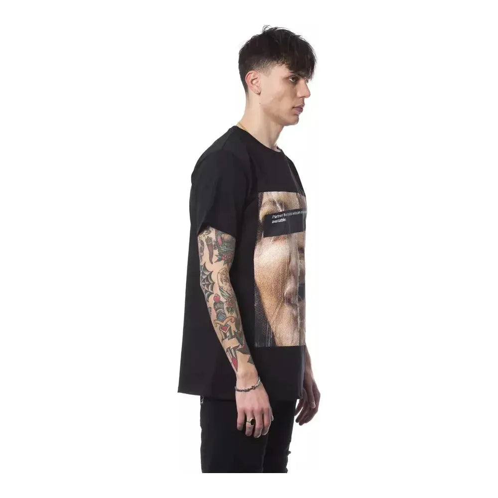 Nicolo Tonetto Black Cotton Men T-Shirt Nicolo Tonetto Tan