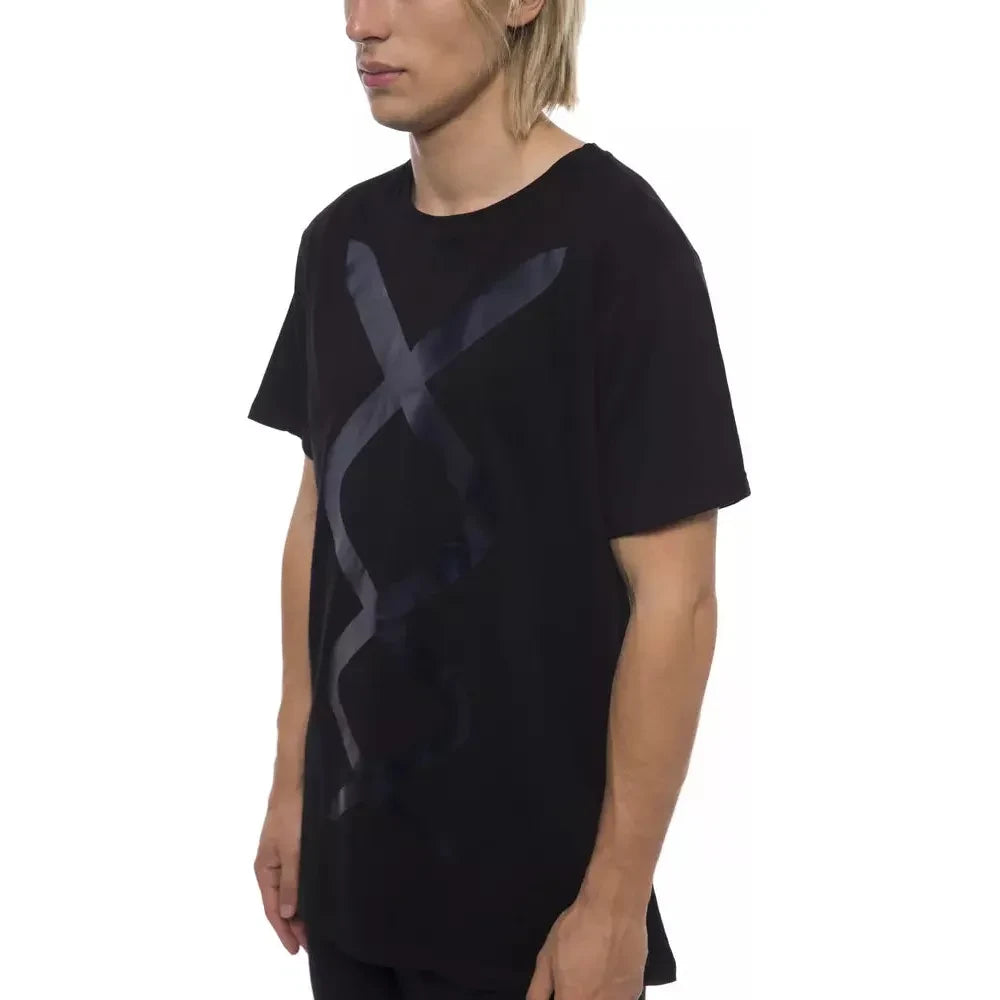 Nicolo Tonetto Black Cotton Men T-Shirt Nicolo Tonetto Rosy Brown