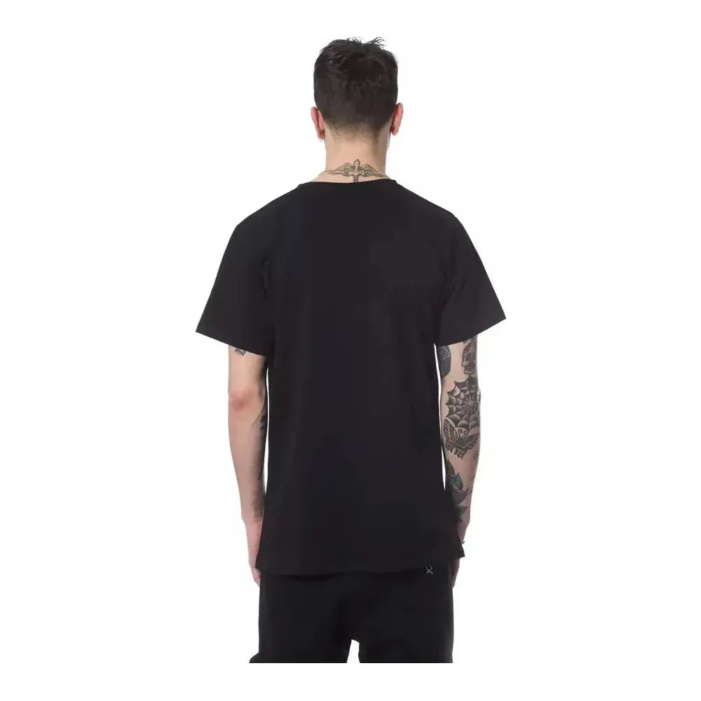 Nicolo Tonetto Black Cotton Men T-Shirt Nicolo Tonetto Dark Slate Gray