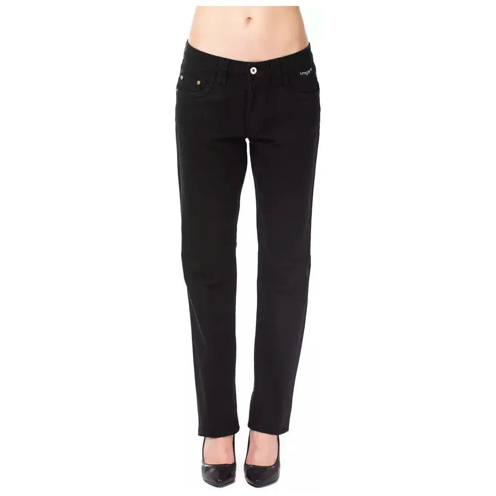 Ungaro Fever Black Cotton Women Pants Ungaro Fever Black