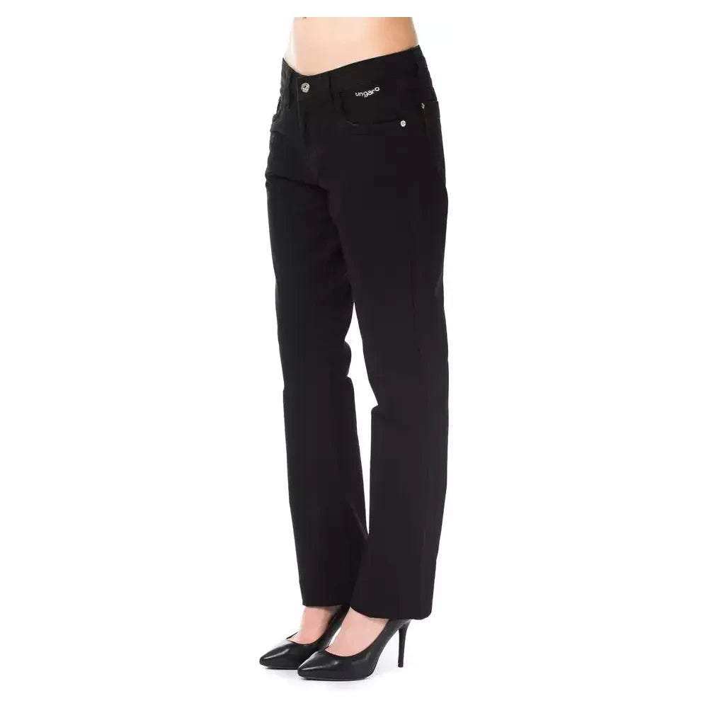 Ungaro Fever Black Cotton Women Pants Ungaro Fever Black