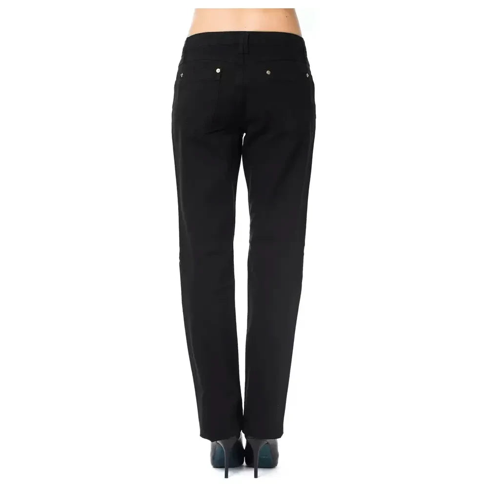 Ungaro Fever Black Cotton Women Pants Ungaro Fever Black