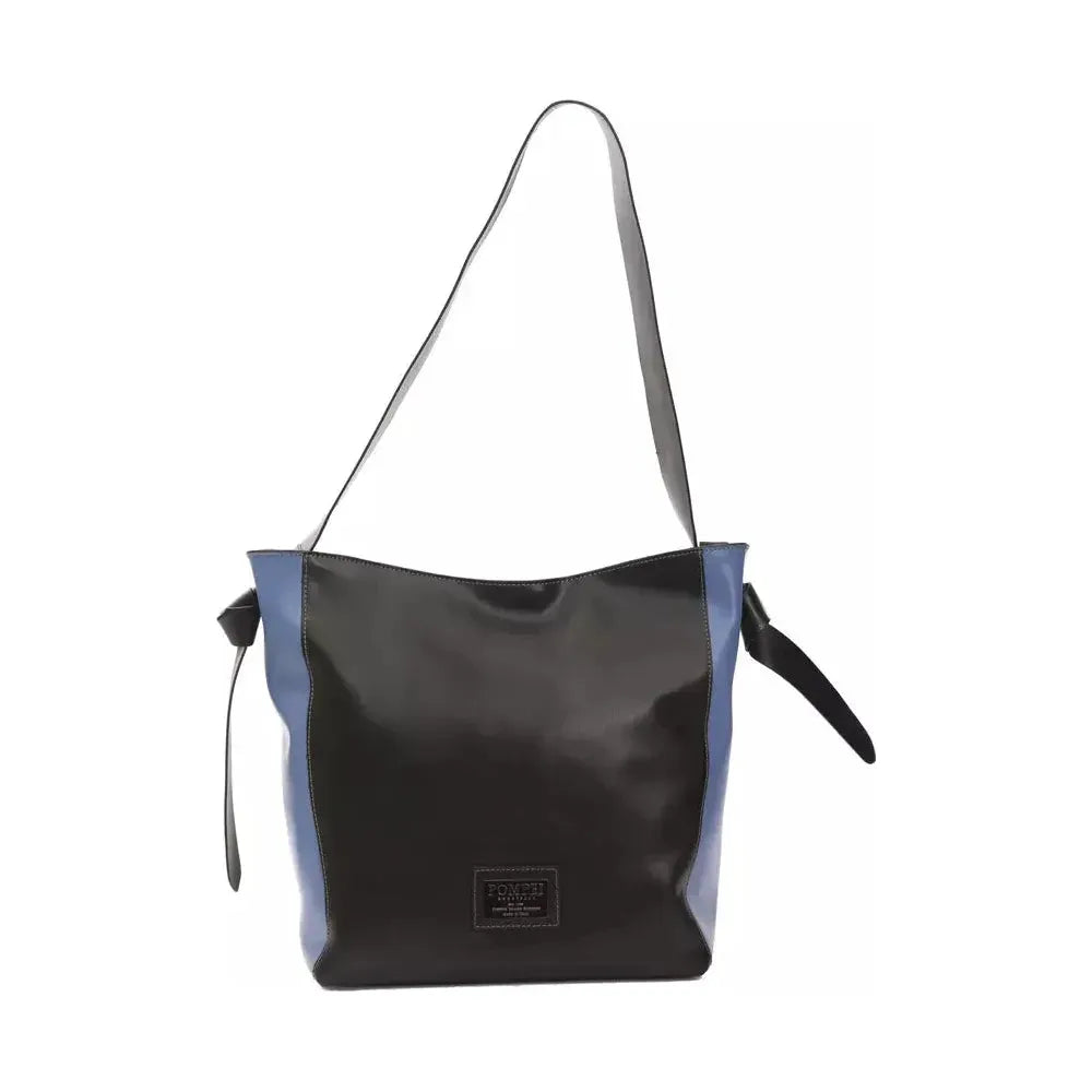 Pompei Donatella Black Leather Women Shoulder Bag Pompei Donatella Dark Slate Gray