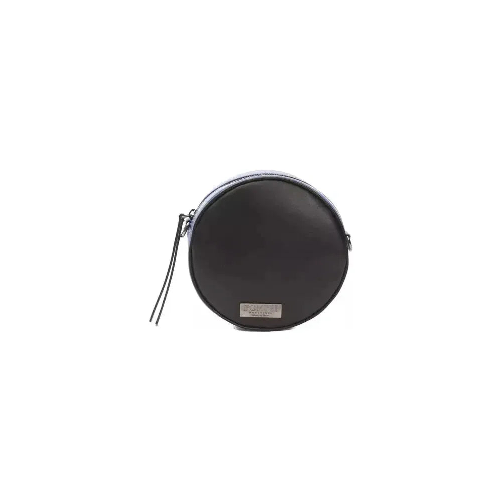 Pompei Donatella Black Leather Women Crossbody Pompei Donatella Dark Slate Gray