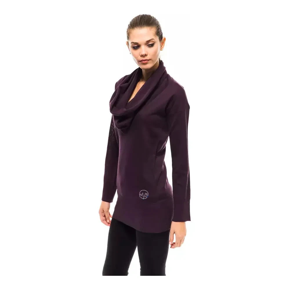 Montana Blu Purple Wool Women Sweater Montana Blu Dark Slate Gray