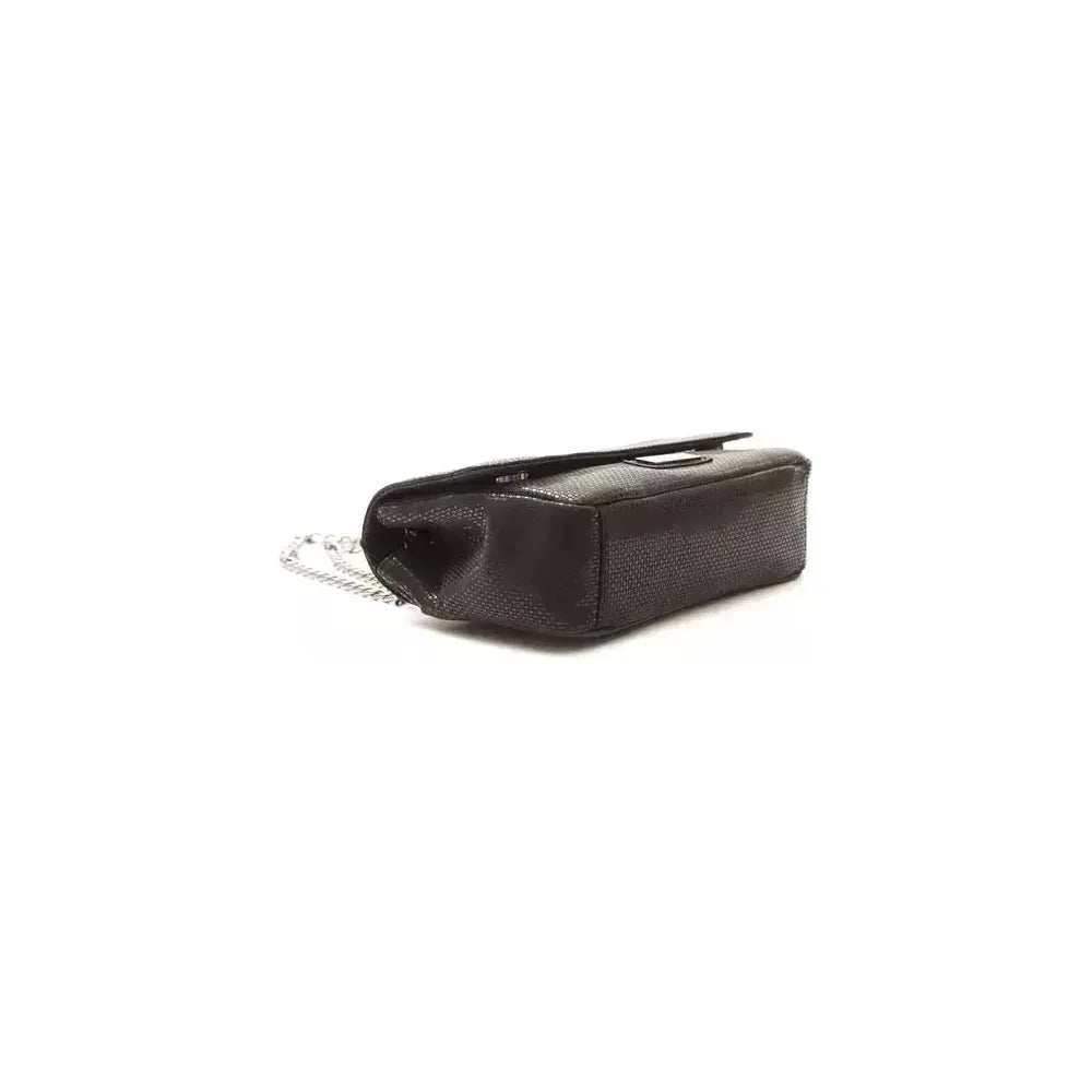 Pompei Donatella Black Leather Women Crossbody Bag Pompei Donatella Dark Slate Gray