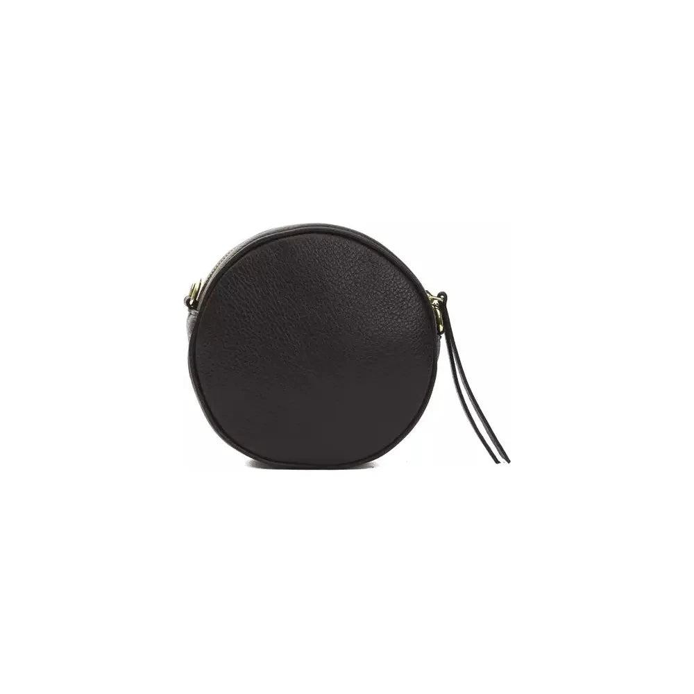 Pompei Donatella Black Leather Women Crossbody Crossbody Bag Pompei Donatella Dark Slate Gray