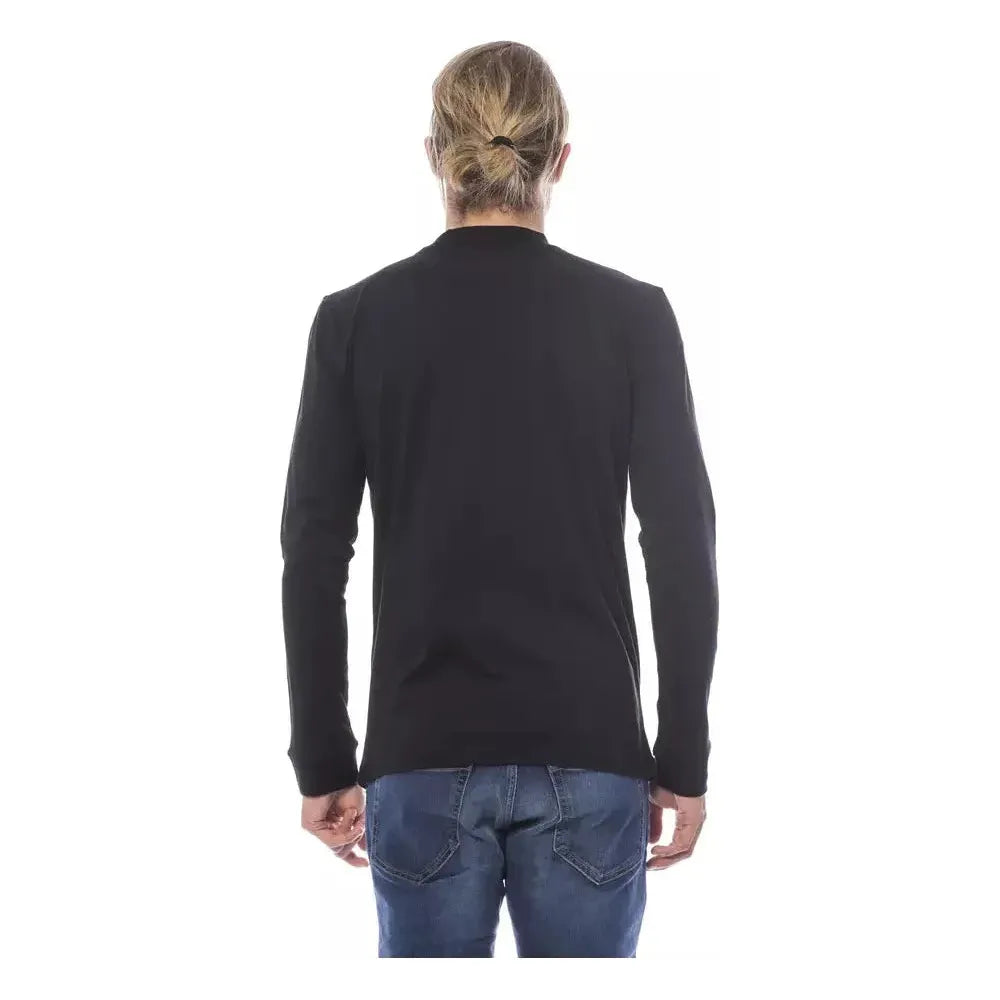 Verri Black Cotton Men's Sweater Verri Dark Slate Gray