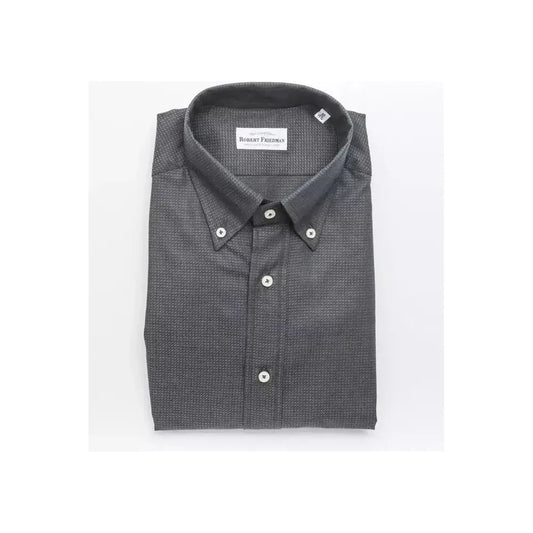Robert Friedman Green Cotton Men Shirt