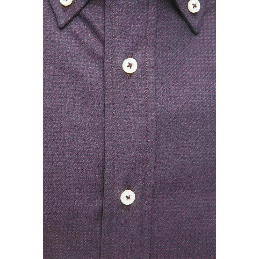 Robert Friedman Black Cotton Men Shirt Robert Friedman Dim Gray