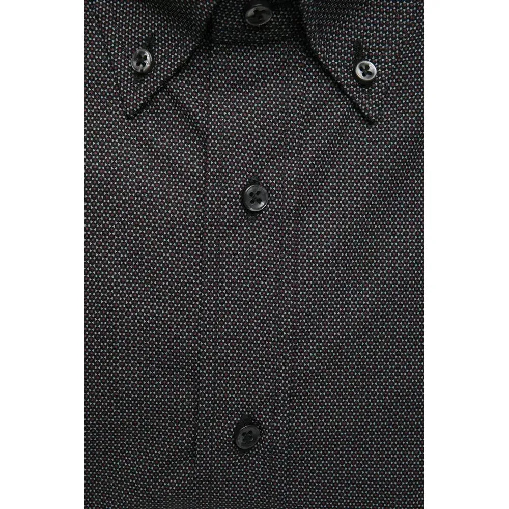 Robert Friedman Black Cotton Men's Shirt Robert Friedman Black